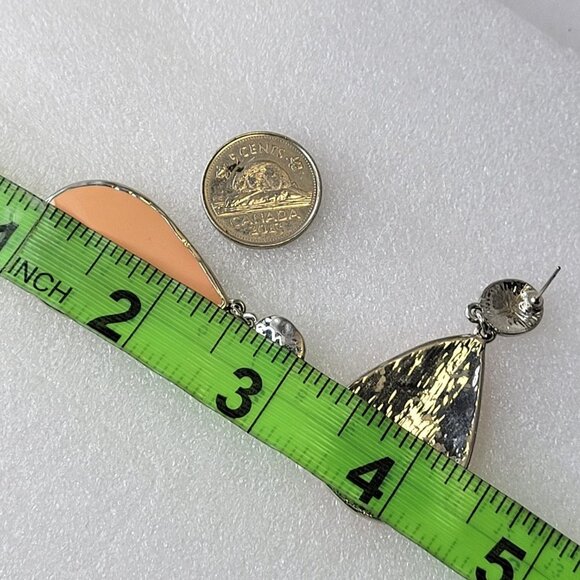 Peach Drop Earrings - Picture 3 of 6